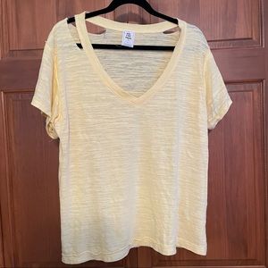 We the Free Distressed V-Neck